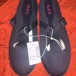 Brand New! Girls  Navy T-strap school shoes